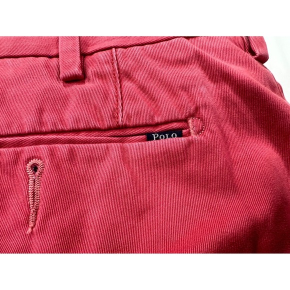 Polo Ralph Lauren Shorts Classic Fit Pima Cotton Pink/Red Men's 33 / 9" Inseam - Picture 4 of 10